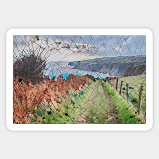 Cleveland Way North Yorkshire Coastline Art Print Sticker